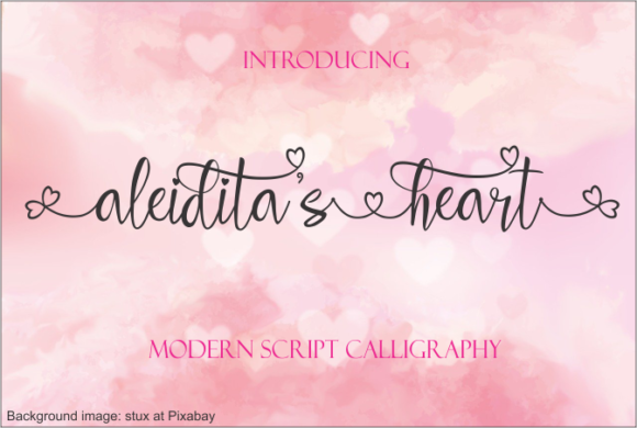 Aleidita s Heart: A Romantic Handwritten Font for Crafters