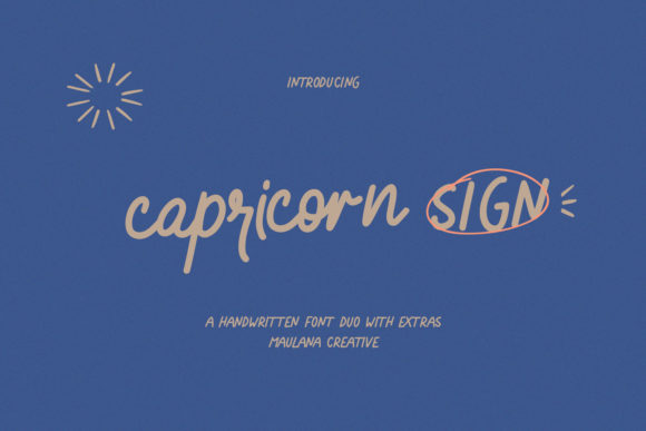 Capricorn Sign: A Handwritten Font for Modern Web and Digital Design