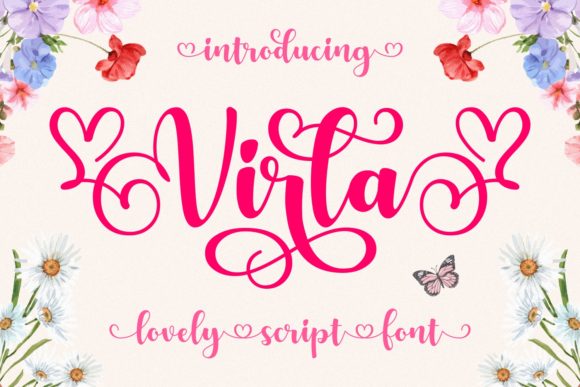 Virla: A Romantic Handwritten Font for Editorial Design