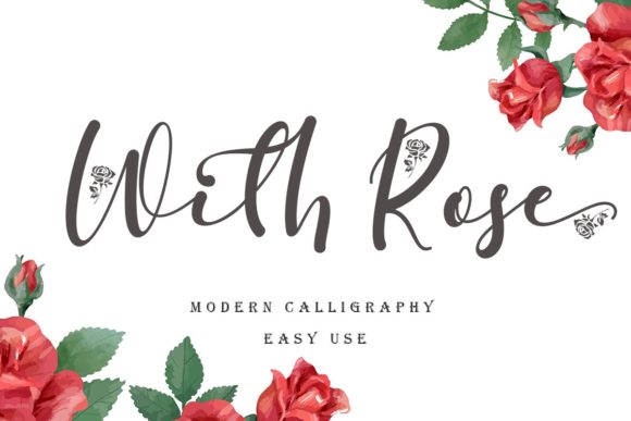 With Rose: A Romantic Script Font for Marketers